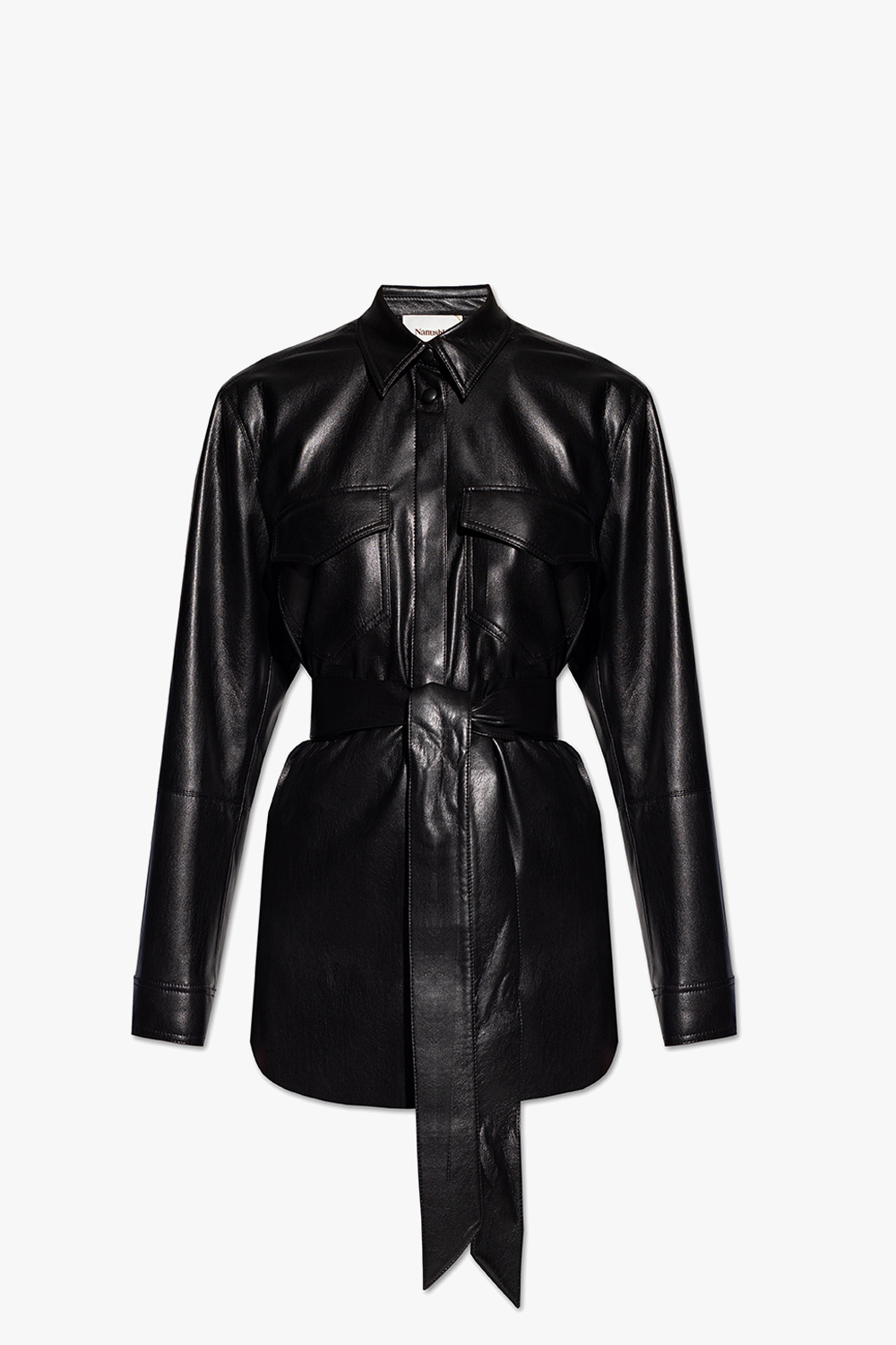 Nanushka hotsell leather trench